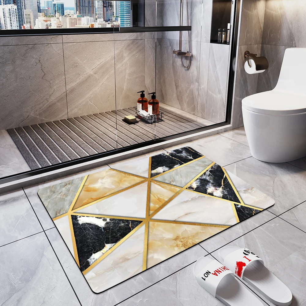 

Custom Made Anti-Slip Shower Toilet Bathroom Absorbent Foot Mat Bath Kitchen Door Carpet Bathtub Entrance Doormat Bedroom Rug