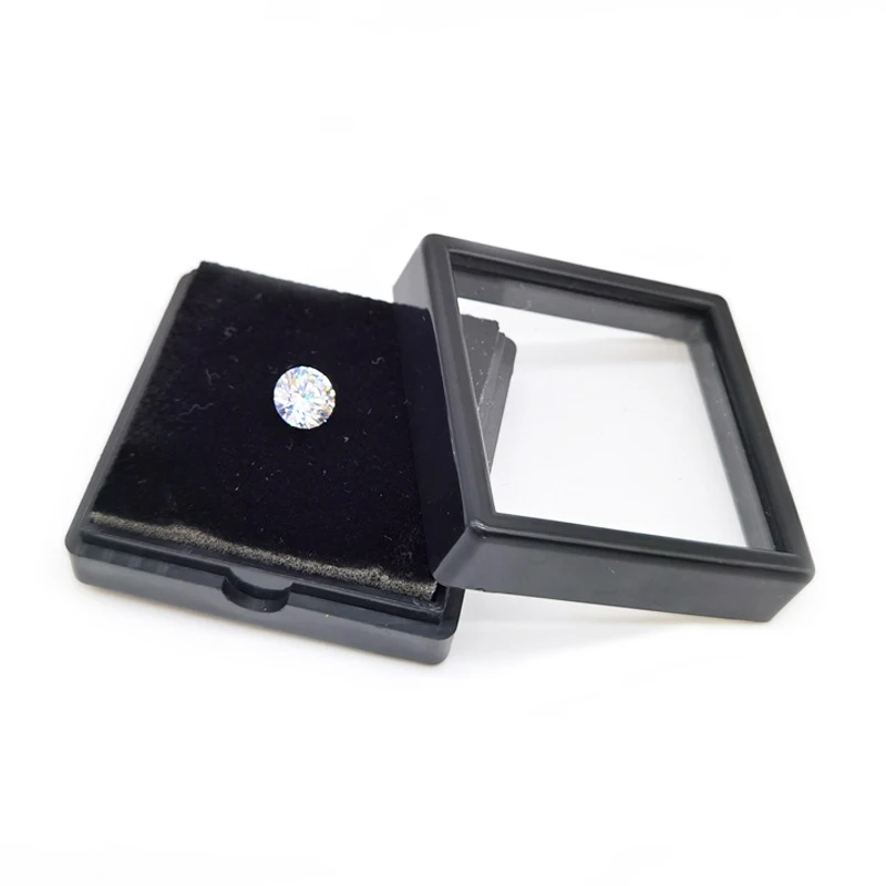 Прозрачная коробка с окошком, 10 шт., маленький квадратный пластиковый чехол 3/4/5 см, подходит для свободного органайзера со стразами, кристаллами, нефритами