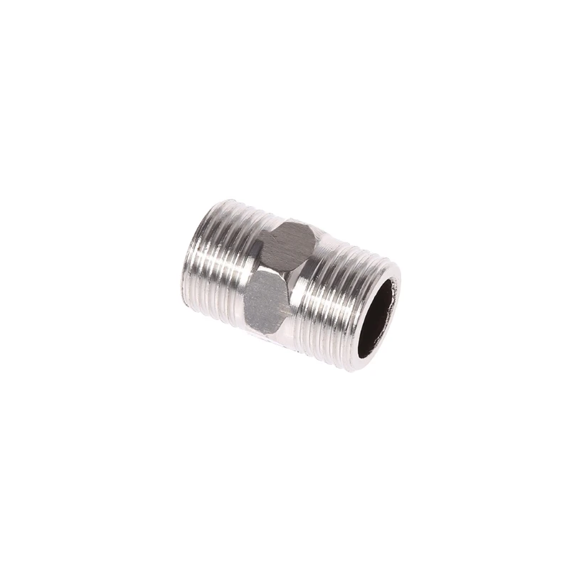1/2" Male x 1/2" Male Hex Nipple Stainless Steel SS304 Threaded Pipe Fitting NPT