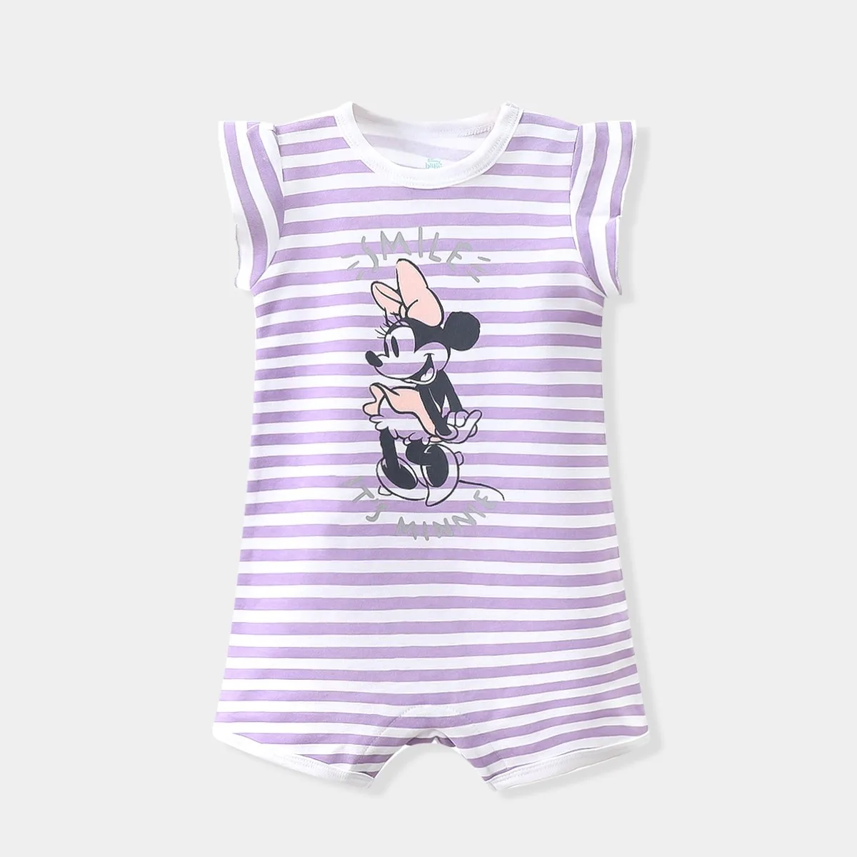 Комбинезон для новорожденных в полоску с Микки и Минни |