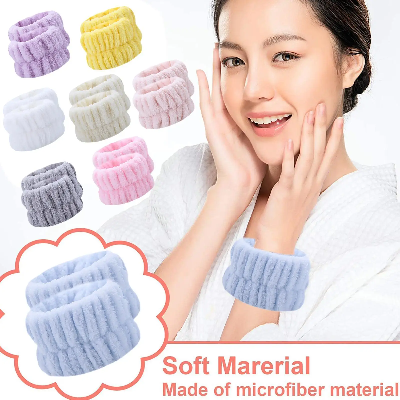 

Spa Wrist Washband Microfiber Wrist Wash Towel Band Prevent Wash Face Wrist Wristbands Absorbent Sweatband Wristbands Liqui F5Q2