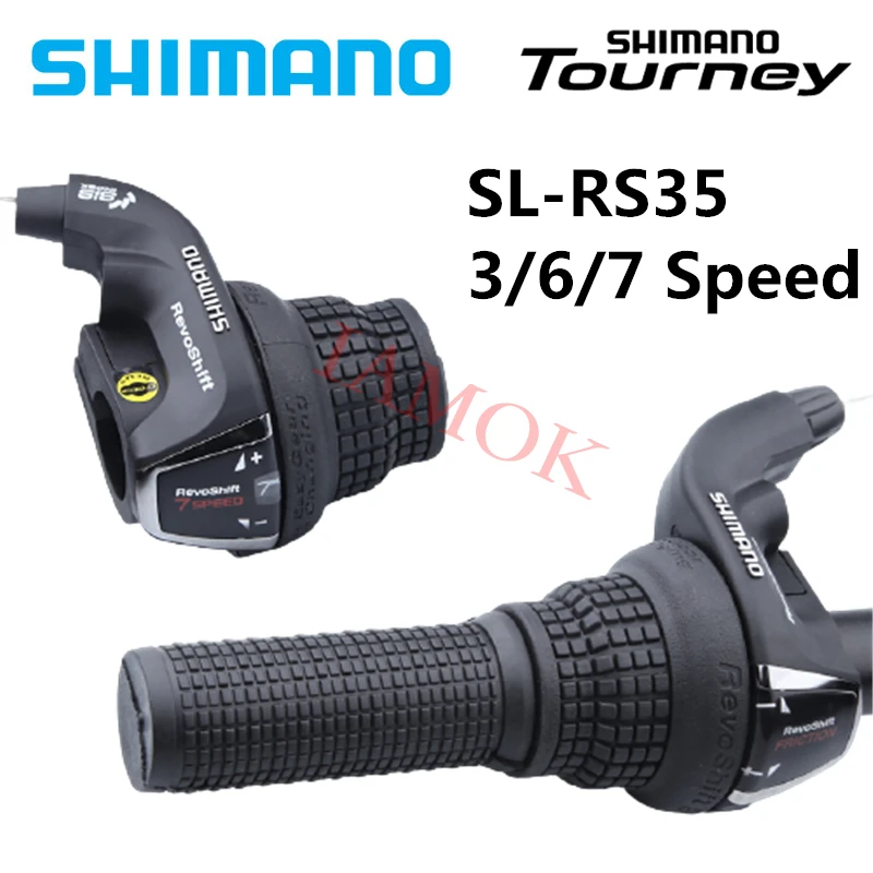 

SHIMANO TOURNEY SL-RS35 Mountain Bike REVOSHIFT Shift Lever Iamok Clamp Band 3/7/6-speed Shifter Bicycle Parts
