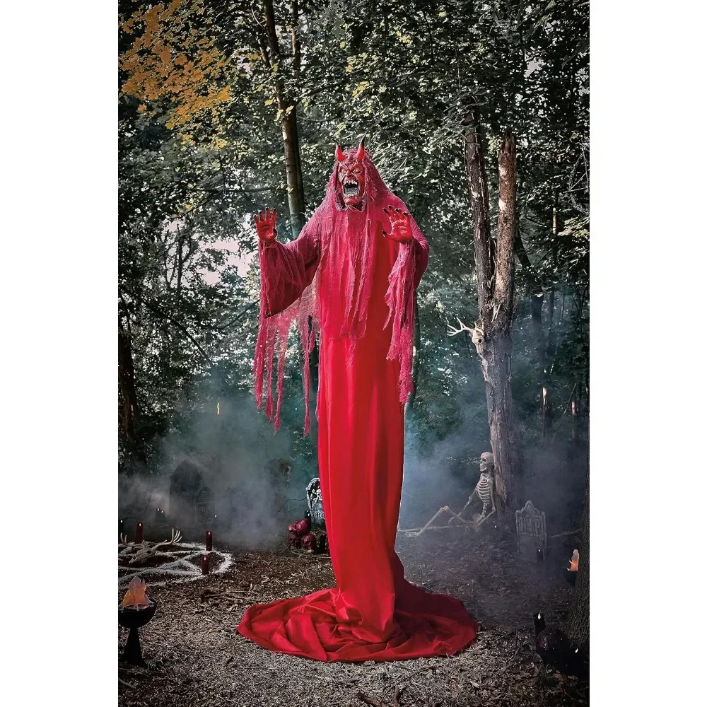 4 9 футов Hell Spawn аниматронное анимационное украшение для тела раздвижные фразы