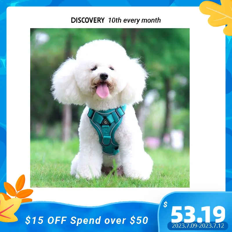 

Adjustable Dog Harness Leash Set Pet Harness Vest Reflective Mesh Puppy Cat Chest Strap Dog Accessories For Small Large Dog Cat