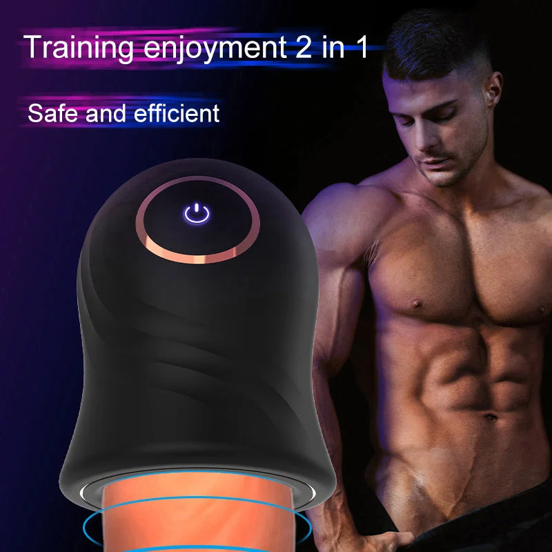 

12 Speed Automatic Male Masturbator Cup Vibrator Penis Delay Trainer Glans Massager Stimulate Blowjob Adult Sex Toys For Men M10