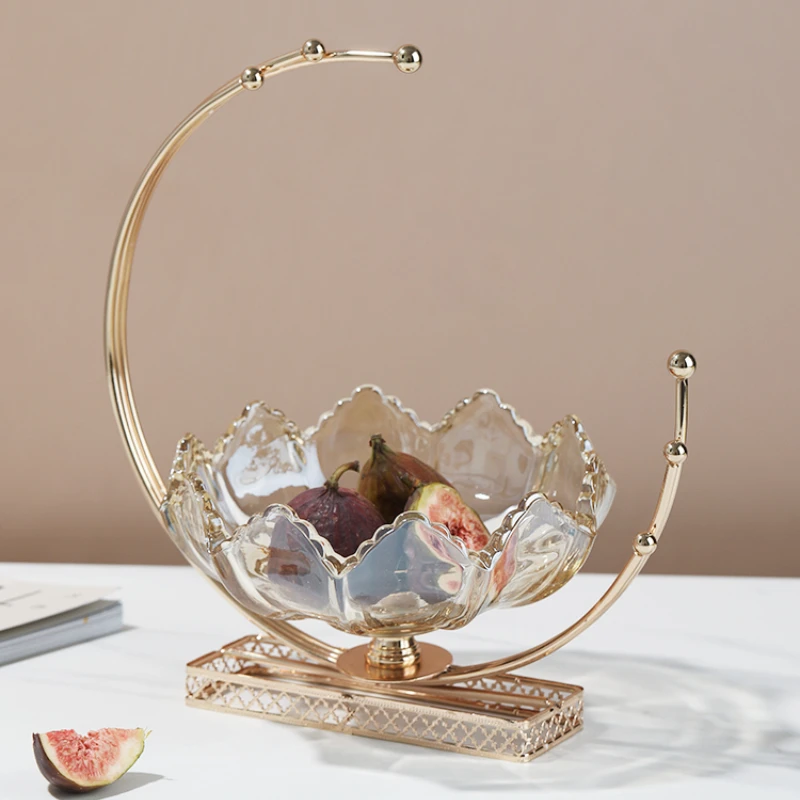 

Creative Buffet Presentation Tray Glass Tray for Decoration Crescent Shape Buffet Tray Multi-scene Suitable for Jewelry Tray