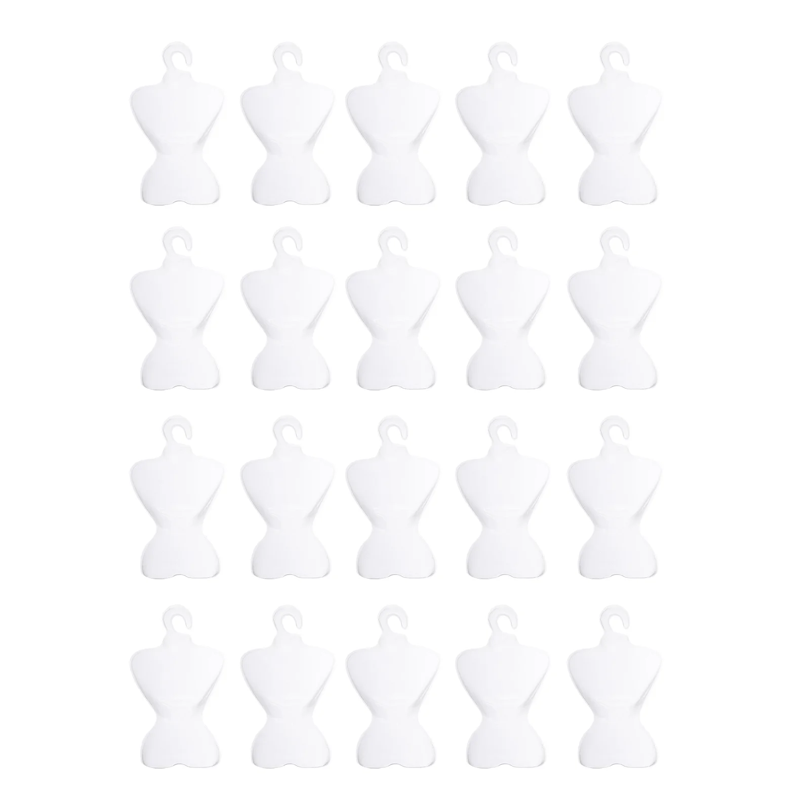 

200 Pcs Miniature Coat Hanger Plastic Stand Dress Hanging Holder Dolls Clothes Hangers