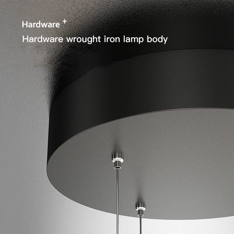 Современная простая черная светодиодная Люстра для гостиной столовой кухни