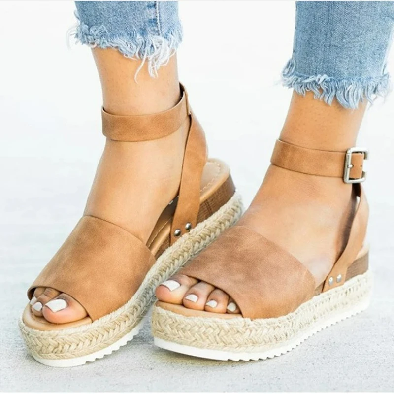 

Women's Sandals Open Toe Slipper Outdoor Wedges Comfortable Flip Flop Serpentine Platform Fish Mouth Orthopedic Wedge Sandals