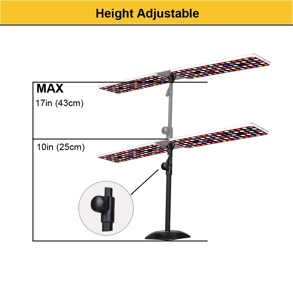 Светодиодная лампа JCBritw для выращивания растений с подставкой полный спектр