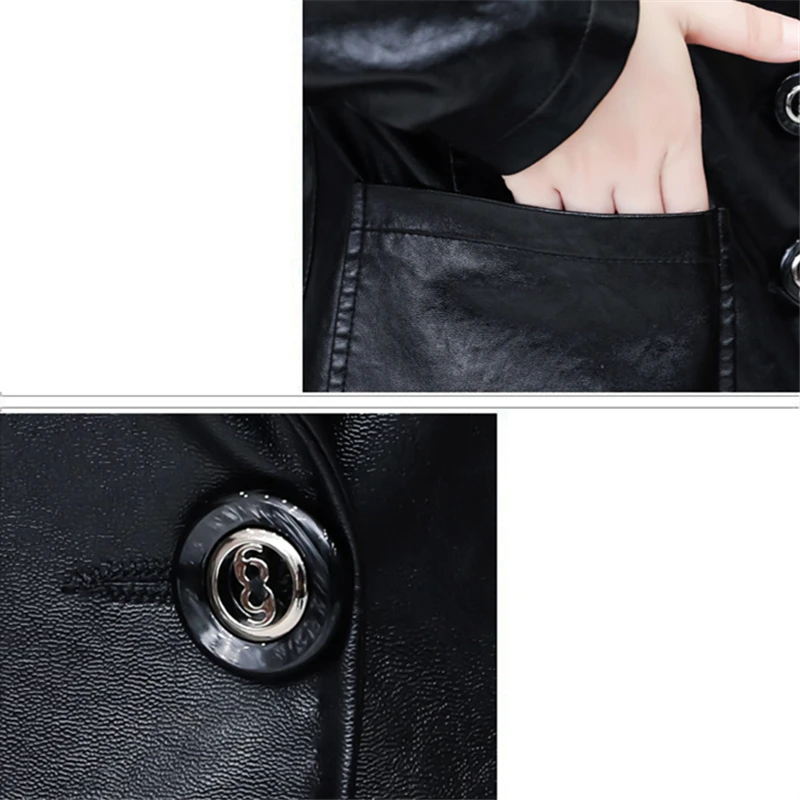 2022 Autumn Winter Real Leather Coat Women's Plus Size Casual Slim Fashion Streetwear Short Sheep Leather Women Jacket Female