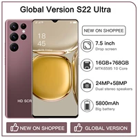 S22 Ultra 7 5 Inch 16 768GB Dual SIM Micro Android Smartphones 24 58MP 5800mAh Core MTK6595 Mobile Phone Global Version