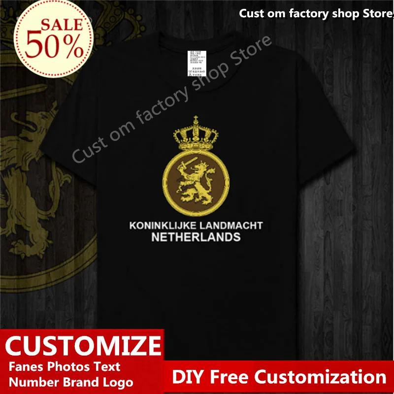 

Netherlands Army New Tops t-shirt Custom Jersey Fans Name Number LOGO Tshirt High Street Fashion Hip Hop Loose Casual T-shirt