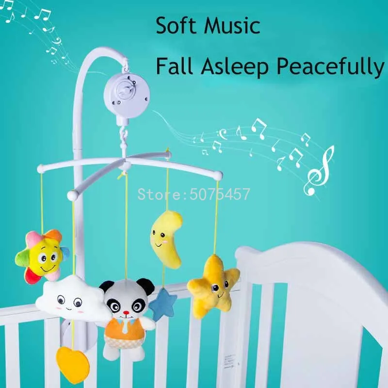 

Cartoon Baby Crib Mobiles Rattles Music Educational Toys Bed Bell Carousel for Cots Infant Baby Toys 0-12 Months for Newborns