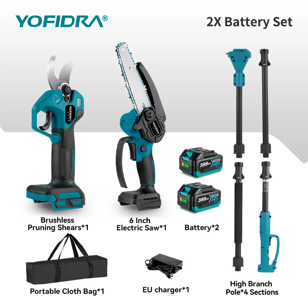 

YOFIDRA Бесщеточные электросекаторы 3 в 1 для сада