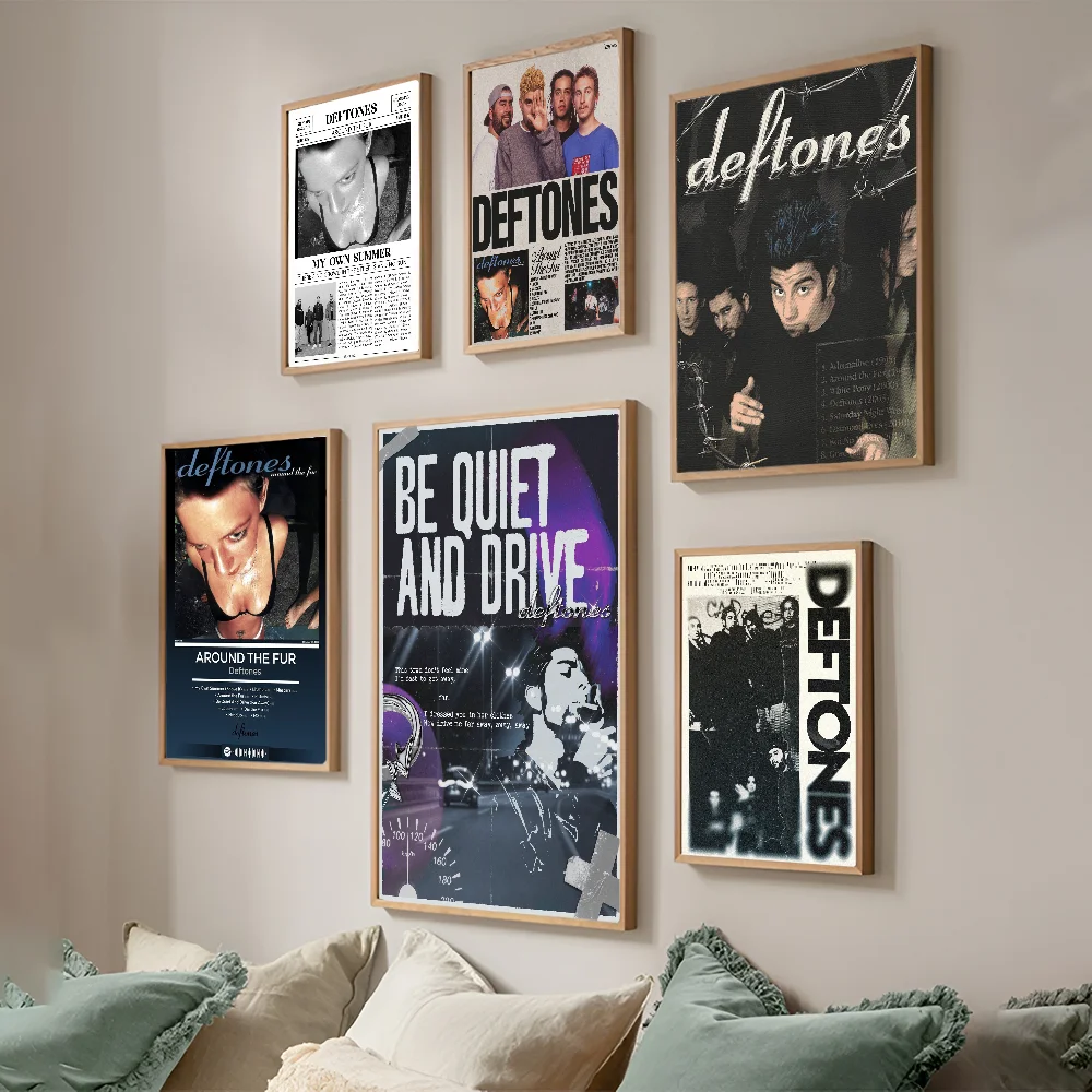 Ретро Deftones плакат наклейка аниме Placa Laminado современный стиль произведения