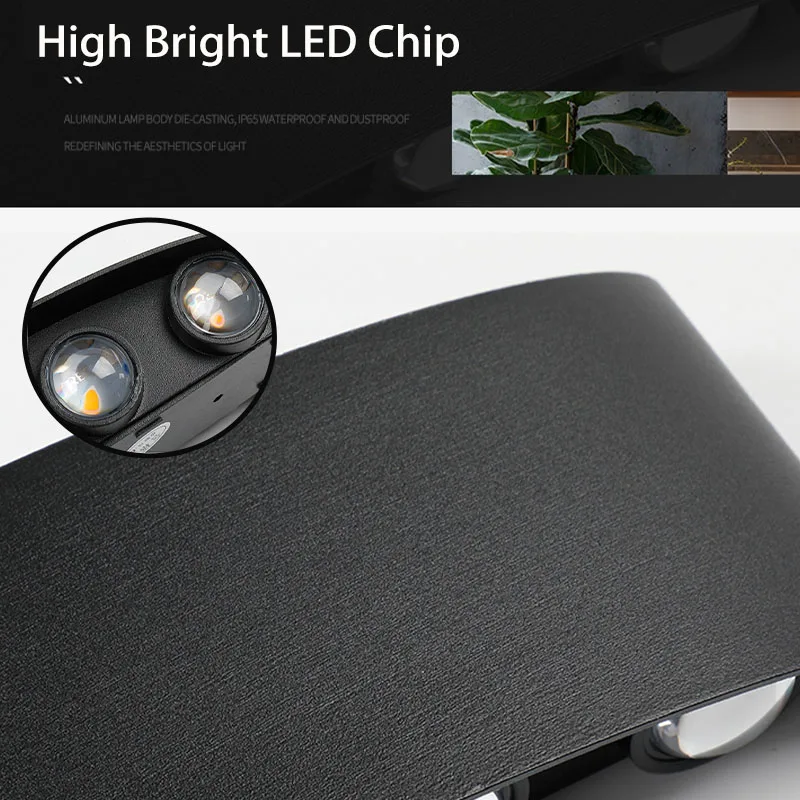 LED Wall Lamp 4/6/8/10W Led Wall Sconce Light IP65 Waterproof Outdoor Indoor Lighting A85-265V Bedroom Interior Lights Decor