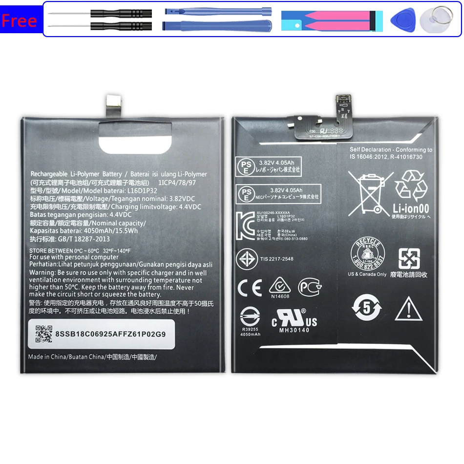 

4050mAh L16D1P32 Battery For Lenovo Phab 2 Phab2 PB2-650 PB2-650M PB2-670N PB2-670M PB2-670Y Batteries Bateria