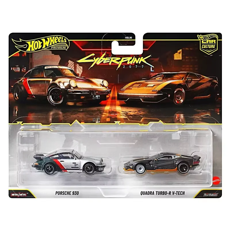 Фото Новинка 2026 года: коллекционные модели автомобилей Hot Wheels Premium Car Culture, 2 штуки в упаковке, Cyberpunk 2077 Porsche McLaren, масштаб 1/64, литые под давлением. №3