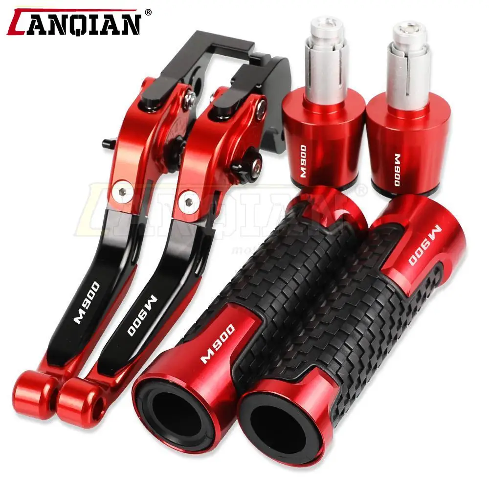 

M 900 Motorcycle CNC Aluminum Adjustable Extendable Brake Clutch Levers Handlebar Hand Grips Ends For DUCATI M900 Monster 2000
