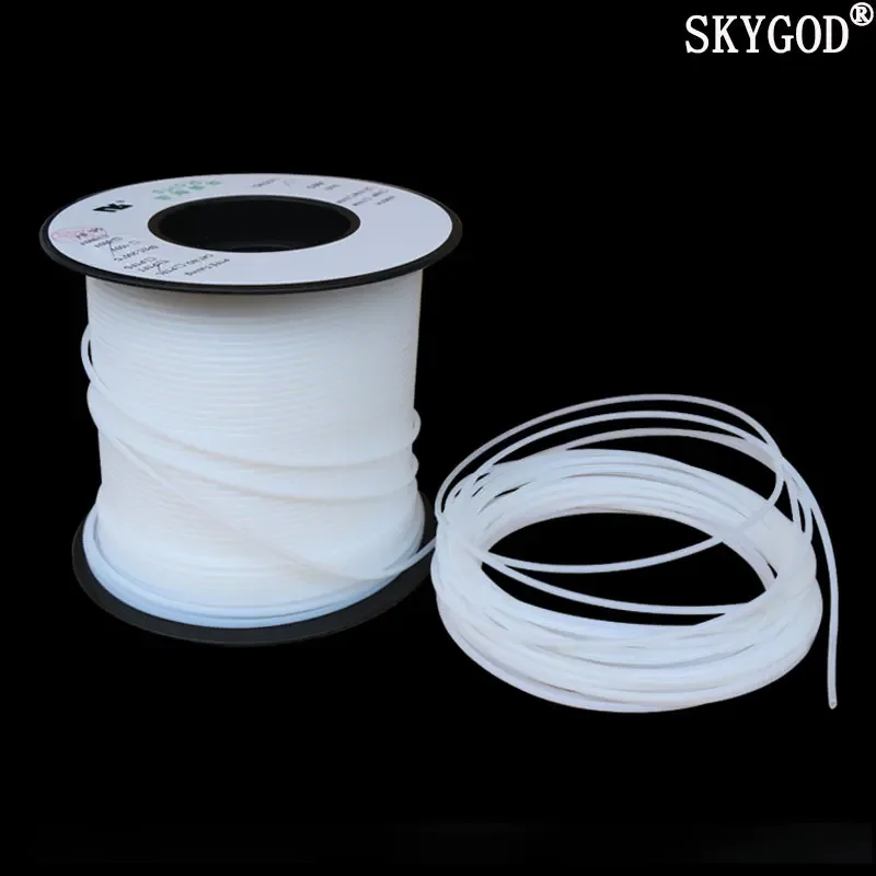 1M White PTFE Tube For 3D Printer Parts Pipe ID 0.5 1 2 2.5 3 4 5 6 7 8 10 12 14 16 18 20 mm F46 Insulated Hose Rigid 600V