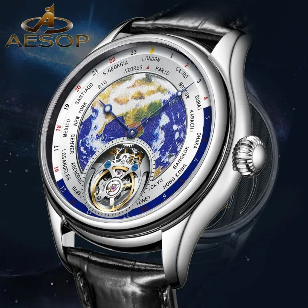 Механические водонепроницаемые наручные часы AESOP