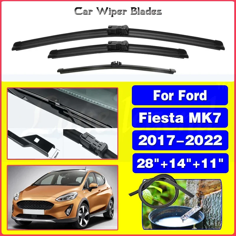 

Набор щёток стеклоочистителя для Ford Fiesta MK7 2017 2018 2019 2020 2021 2022 28 "14" 11"