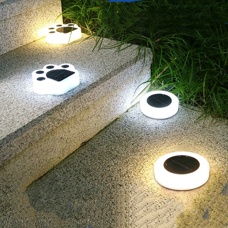 

Solar Garden Lights Outdoor Solar Powered Garden Cat Paw Lawn Lights Solar Lights LED Cat Paw Light Landscape Pathway Yard Light