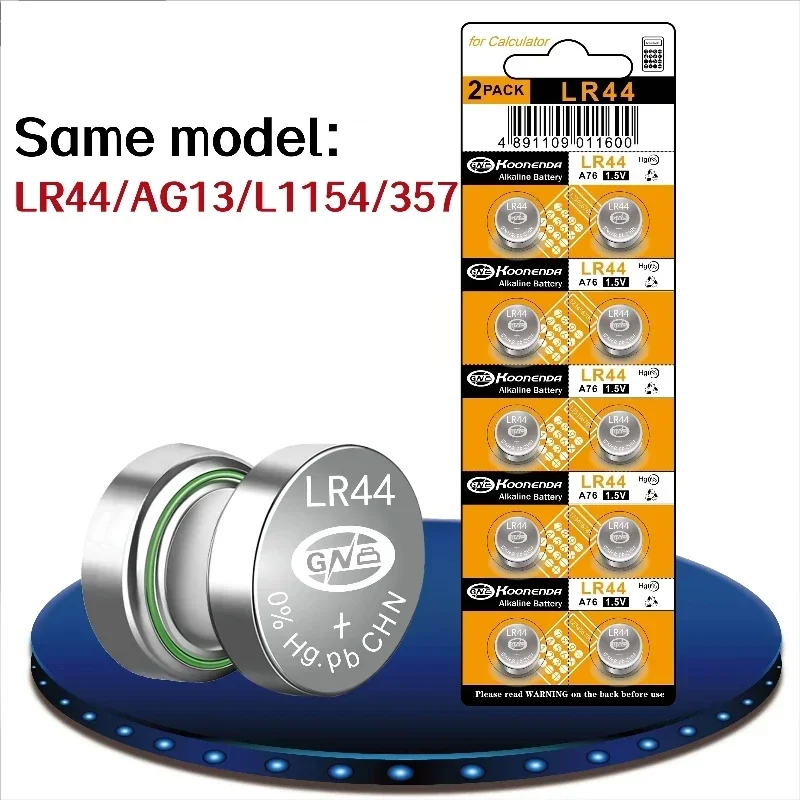 Щелочная батарейка AG13 подходит для светодиодных фонарей игрушек LR44 1 55 В