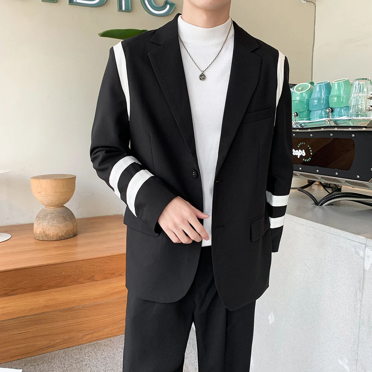 

Корейские повседневные костюмы для мужчин, модные офисные вечерние костюмы для выпускного бала, свадебные костюмы жениха, деловые официаль...