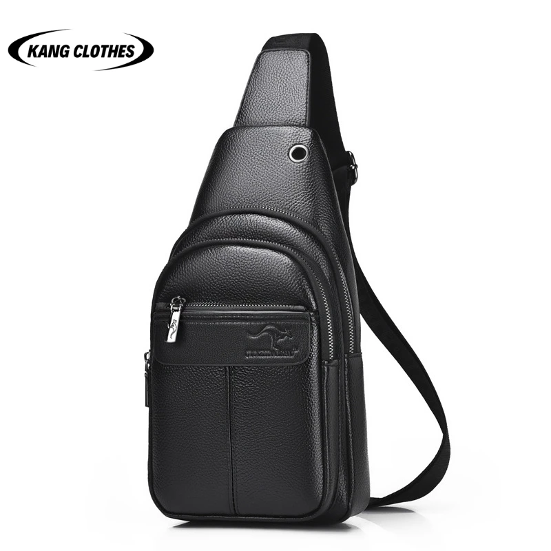 New 2023 Men's chest bag shoulder bag large capacity Fashion Crossbody Bag PU leather handbag Retro casual shoulder bag