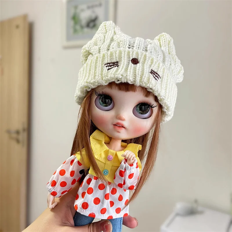 

Кукольная шляпа Blythe Qbaby Ob24, шерстяная шляпа, аксессуары для кукол (исключая кукол)