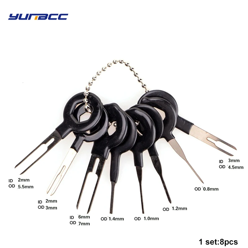 

1 Set 3 8 11 18 36 Pin Auto Terminal Removal Tool Car Wire Terminal Extraction Pick Connector Crimp Pin Back Needle Remove Tools