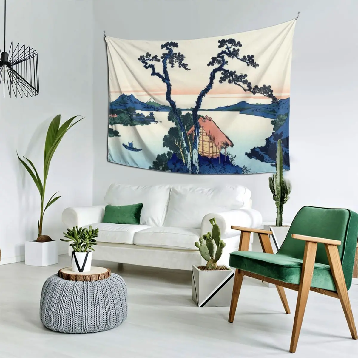 Озеро Сува в провинции Шинно Гобелен Скандинавский домашний декор Аниме Декор