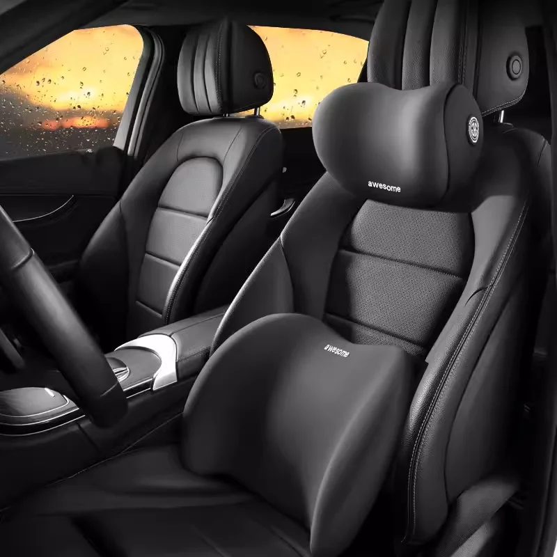 

Автомобильная подушка для шеи из пены с эффектом памяти, защитная поясничная поддержка спины, авто подголовник, подушка для снятия стресса, набор подушек для сиденья, автомобильные аксессуары