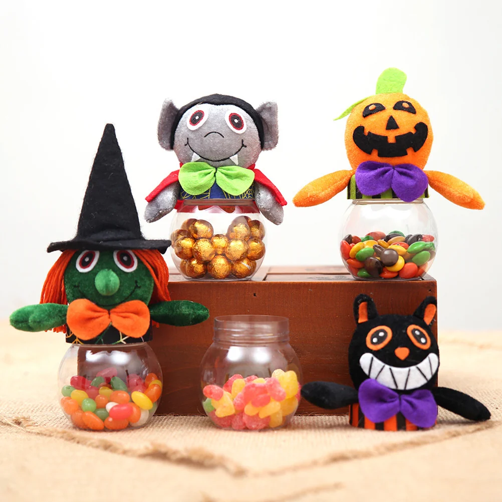 

1 Set 4 Pcs Halloween Pumpkin Candy Jar Gift Box (Assorted Color)
