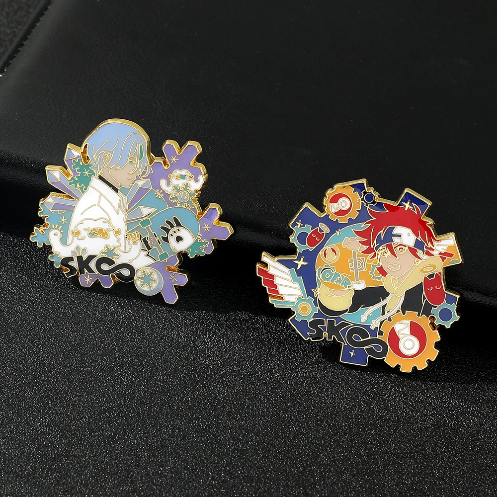 

Anime SK8 Figure Brooch SNOW REKI Fashion Metal Badge Jewelry Men Women Daily Colthing Handbag Lepal Pin Accessories Couple Gift