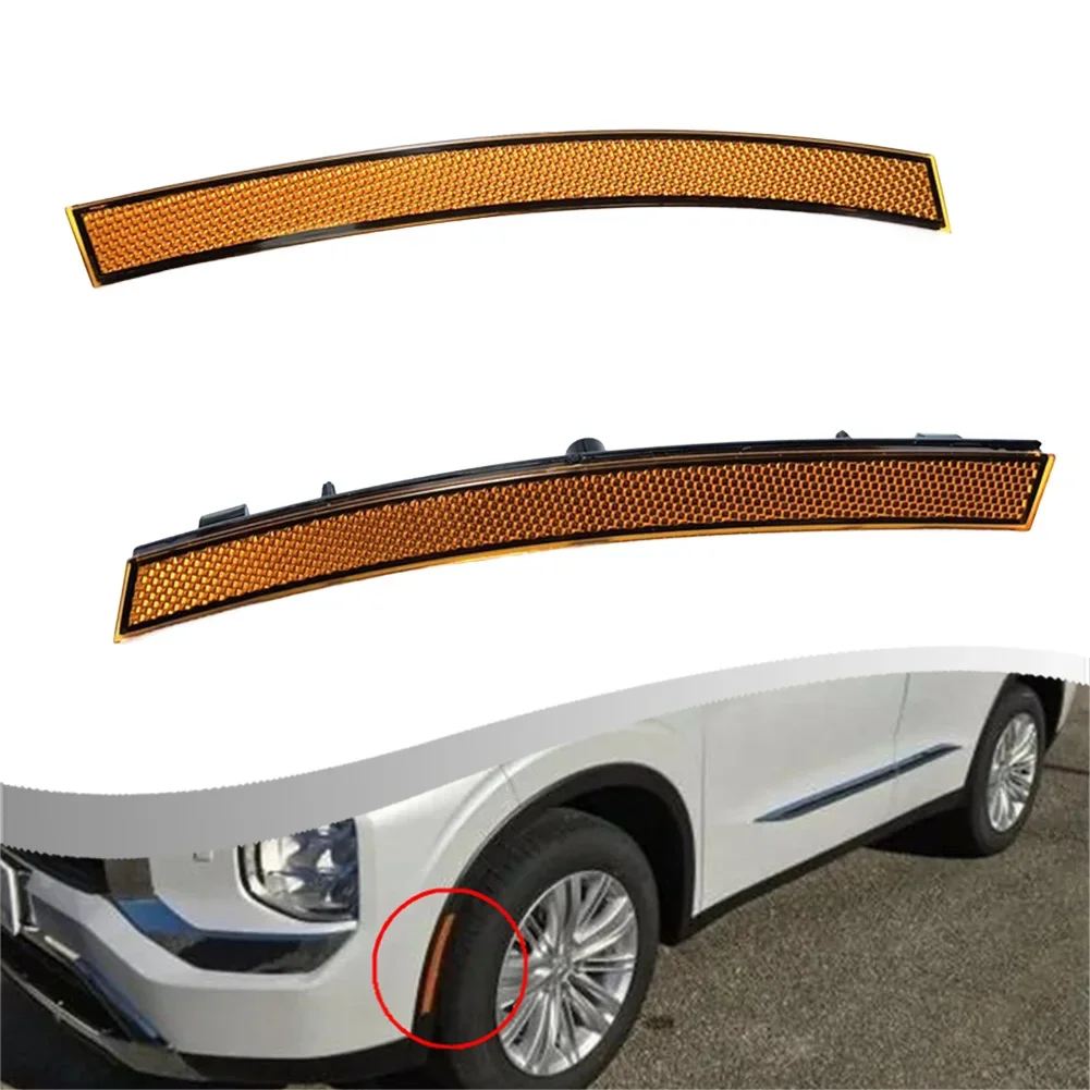 

Авто передний отражатель пара 8355A119 для Mitsubishi для Outlander 2022-2023, светоотражающие наклейки для кузова автомобиля, предупреждение о безопасности, отражение