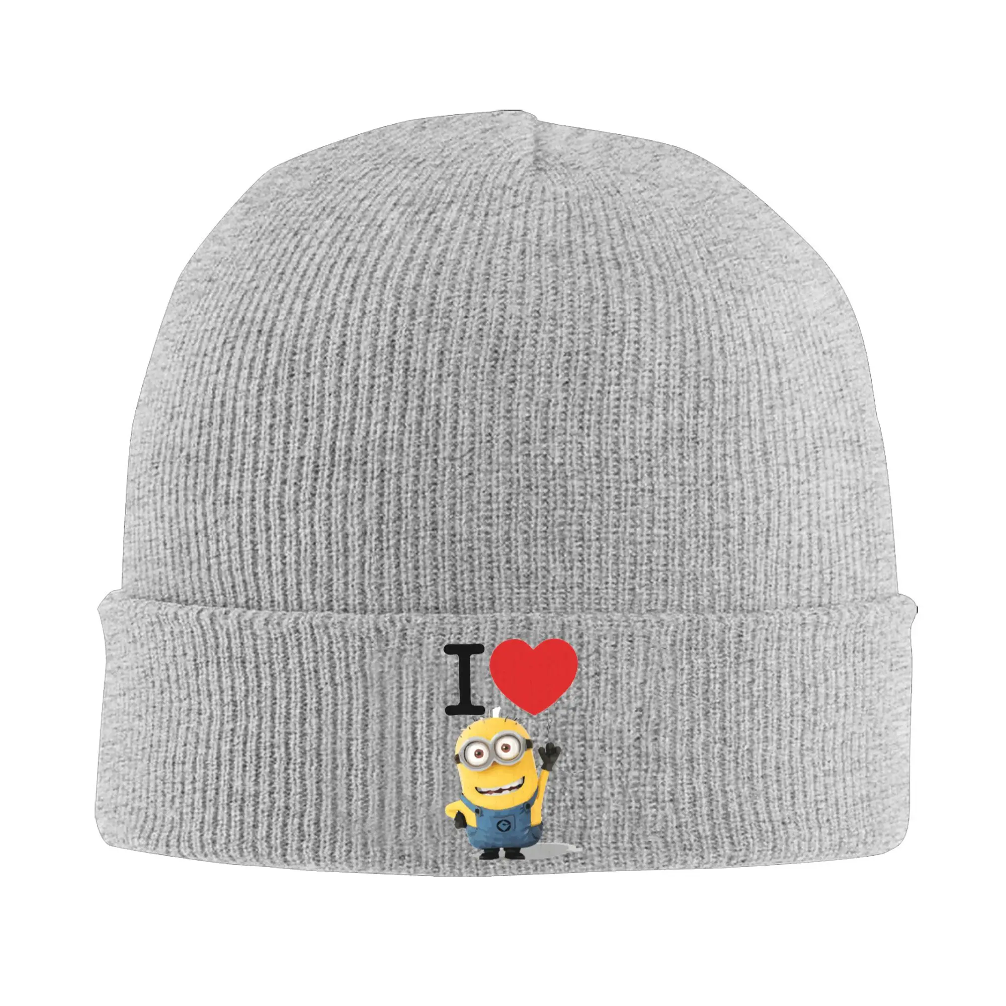 Шапки на заказ I Love Minion с героями мультфильмов Skullies шапки для мужчин и женщин