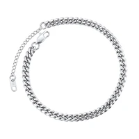 chainspro resizable cuban chain anklet for women men cuban foot bracelet good clasp 316l stainless steel 18k gold plated cp726