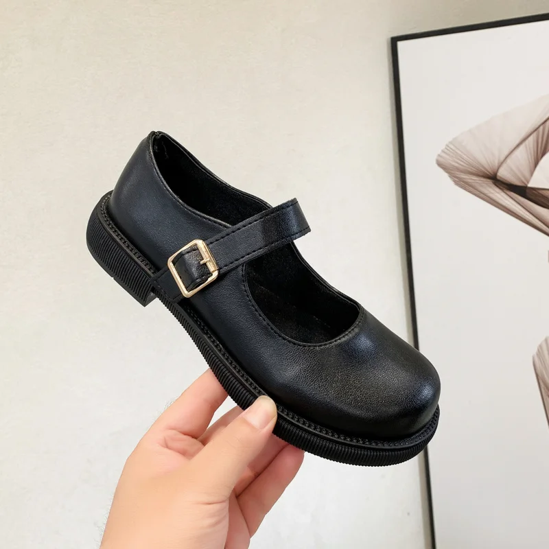 

Low Heel Mary Jane Shoes Ladies Square Heel Mary Jane Shoes Full Matching Uniform Shoes Black High Heels