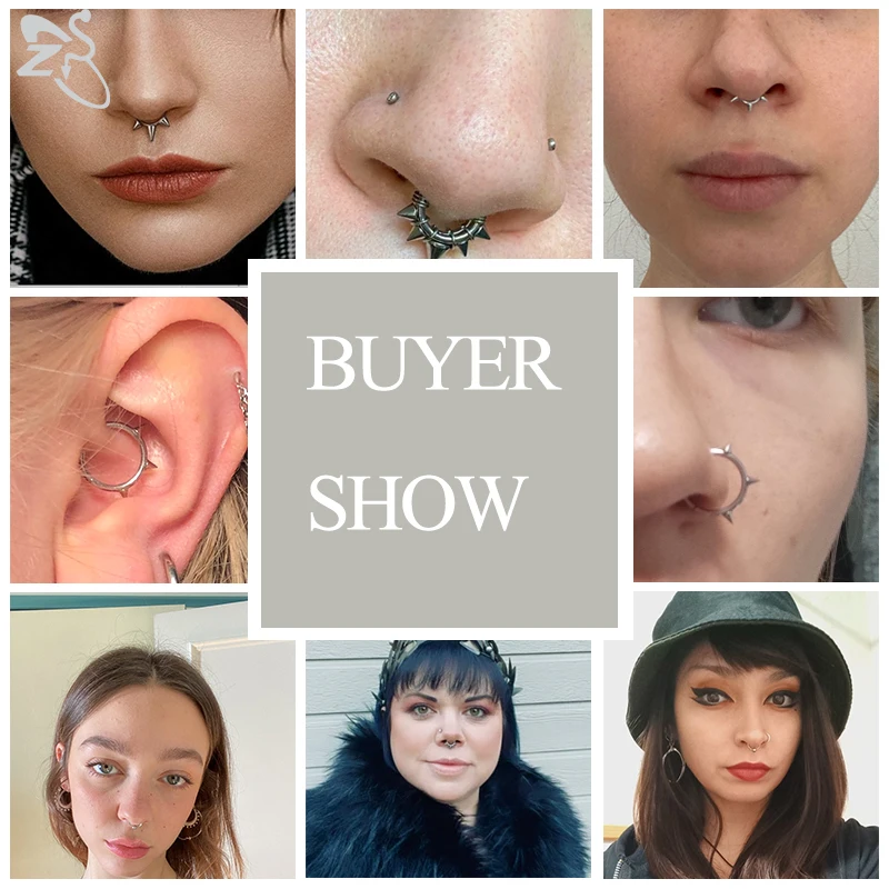 Кольцо для пирсинга в стиле панк ZS 1 шт. кольцо носа из нержавеющей стали мужчин