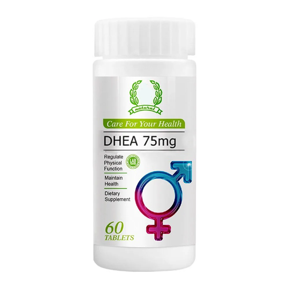 

DHEA 75mg Maintain hormo balance, improve endocrine, improve egg quality, improve conception rate Anti-Aging 60tabs/bottle
