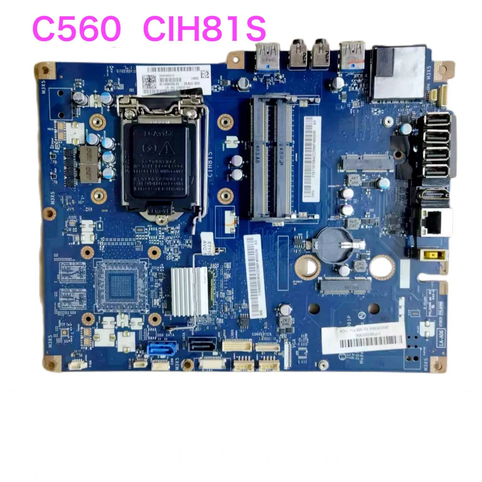 Подходит для материнской платы Lenovo C560 все-в-одном CIH81S ZEA00 LA-A061P DDR3 Материнская плата 100% протестирована ок полностью работает