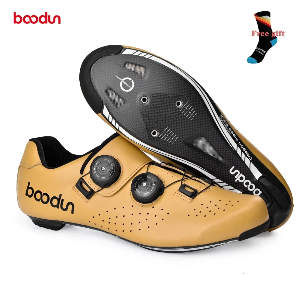 BOODUN new Men Women Genuine Leather Road Cycling Shoes Road