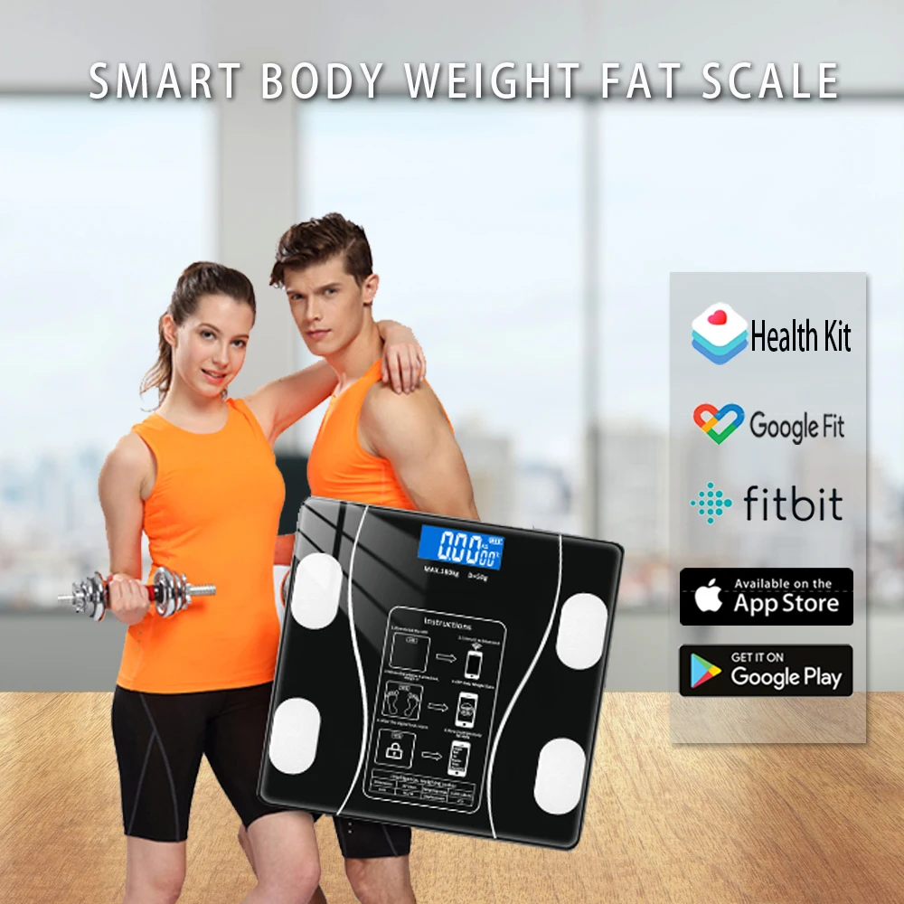 

Bathroom Scale Electronic Digital Body Weight Smart Balance Floor Mirror Composition Home Healthy Professional Bioimpedance