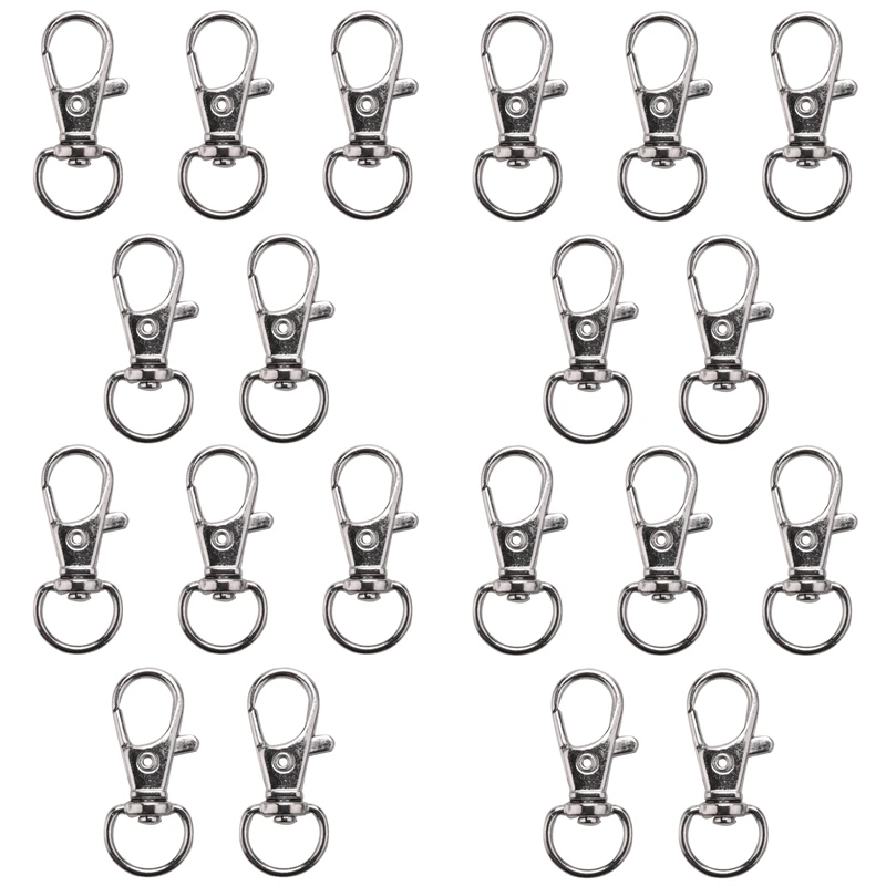 

240Pcs Swivel Lanyard Snap Hook, Metal Lobster Clasp With Key Rings Promotion