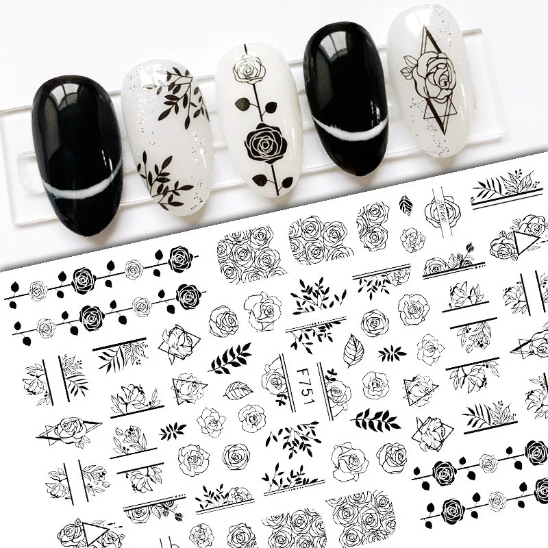 

3D Adhesive Nail Stickers Flower Nail Stickers Simulation Butterfly Nail Stickers For Nail Art Manicure Beauty Decoration
