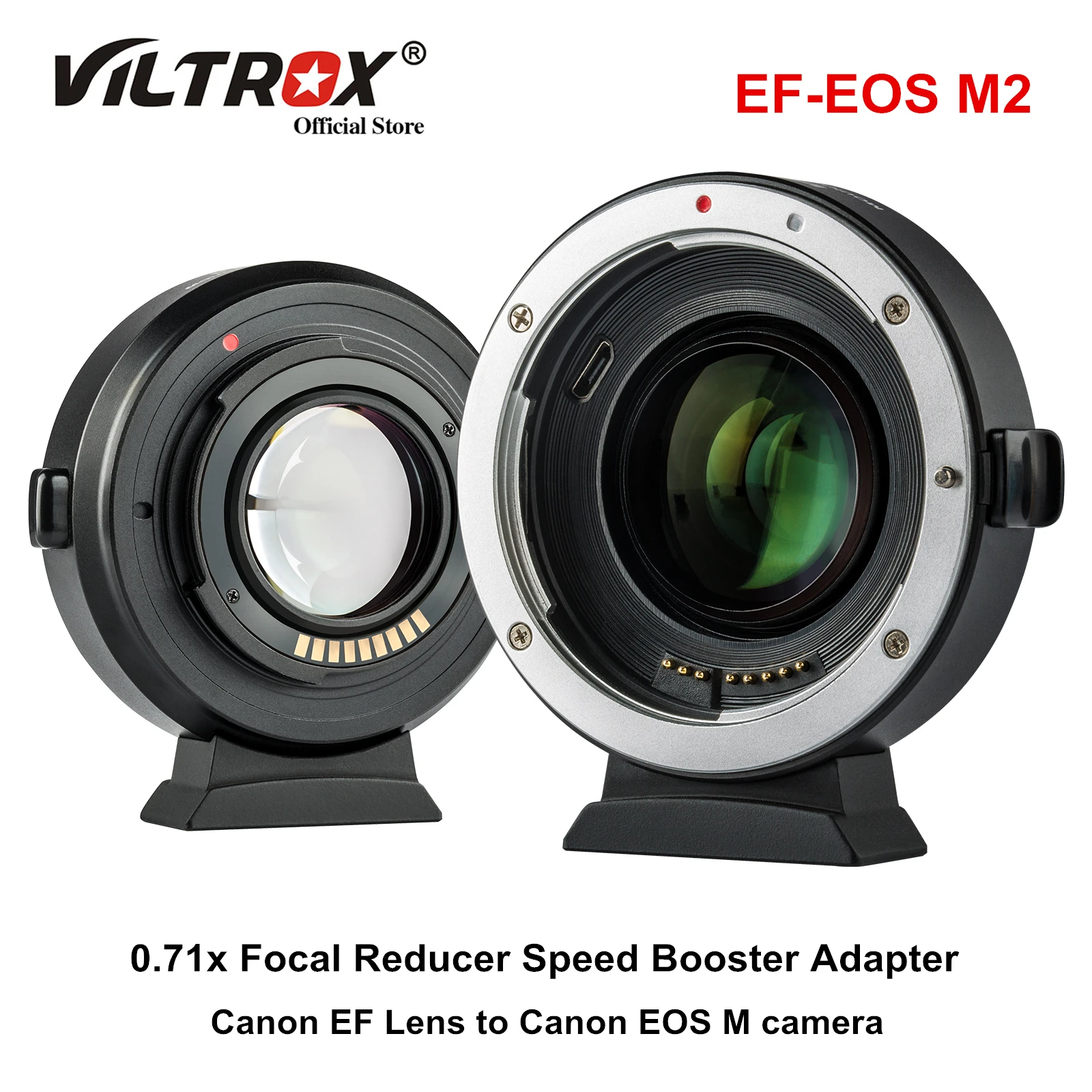 

Viltrox EF-EOS M2 EF-M Lens Adapter 0.71x Focal Reducer Speed Booster Adapter For Canon EF Lens To EOS M Camera M6 M200 M5 M50