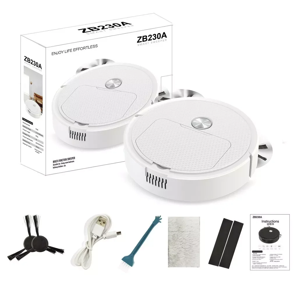 

Robot Vacuum Cleaner 3 IN 1 USB Rechargeable Smart Sweeping Robot Automatic Sweeper Vacuum Cleaner